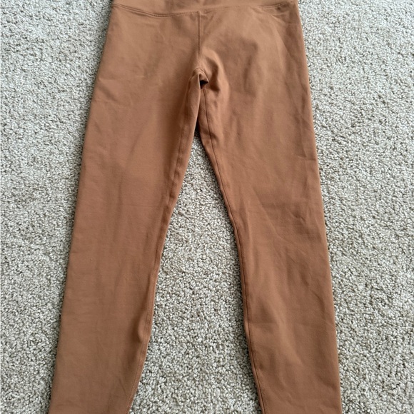 Fabletics Kids Tan Leggings with Crisscross Accent - Picture 2 of 7